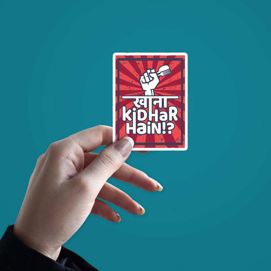 Khana Kidhar Hai Sticker