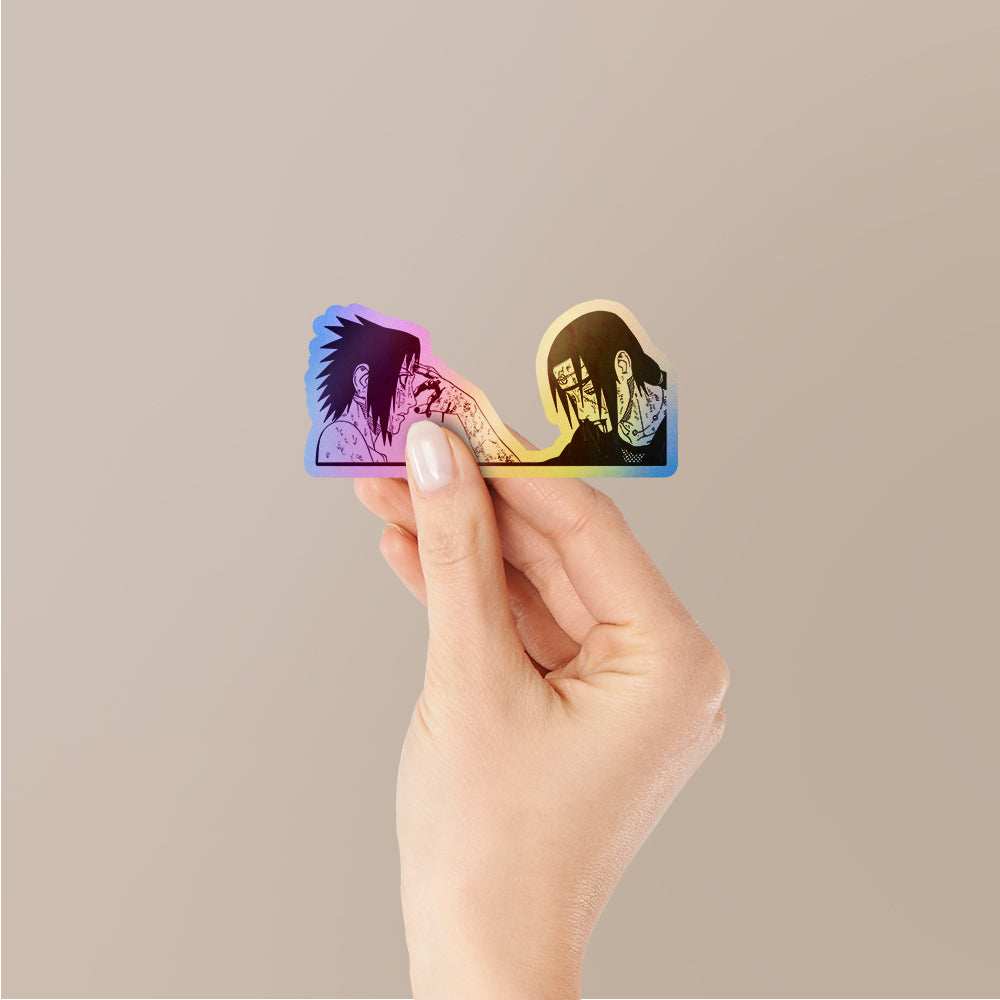 Itachi And Sasuke Uchiha Holographic Stickers