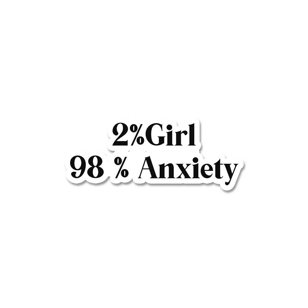 2 % Girl Sticker