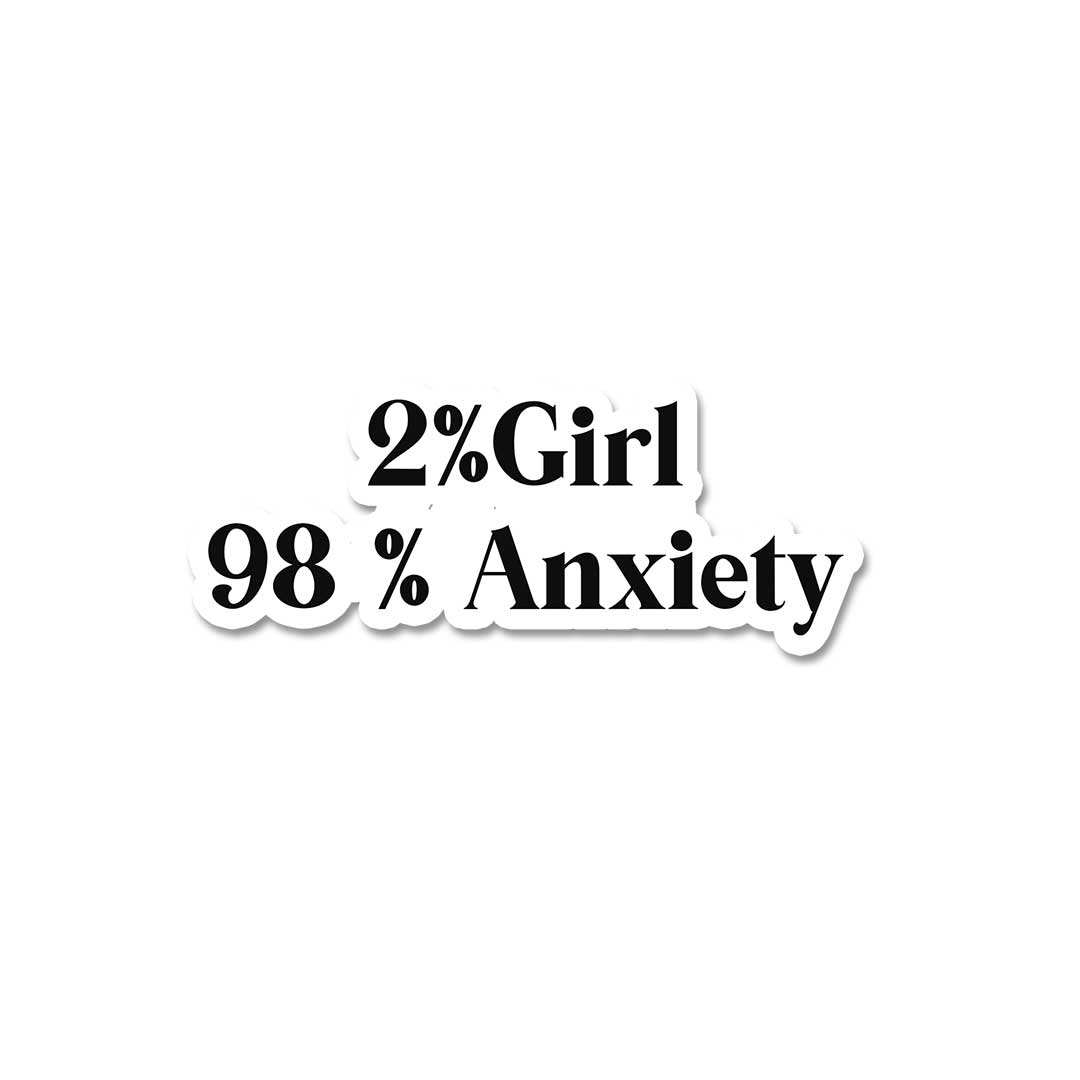 2 % Girl Sticker