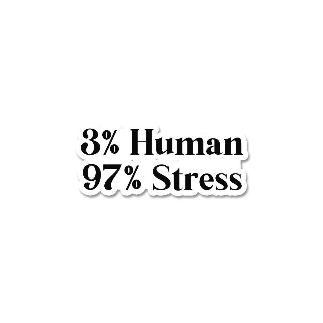 3 % Human Sticker