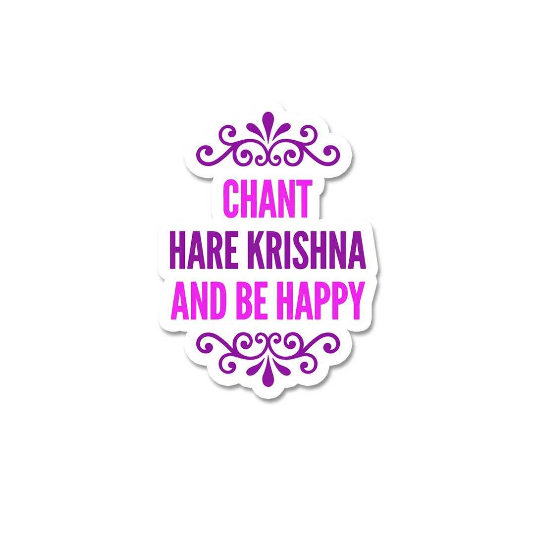 Chant Krishna And Be Happy Sticker