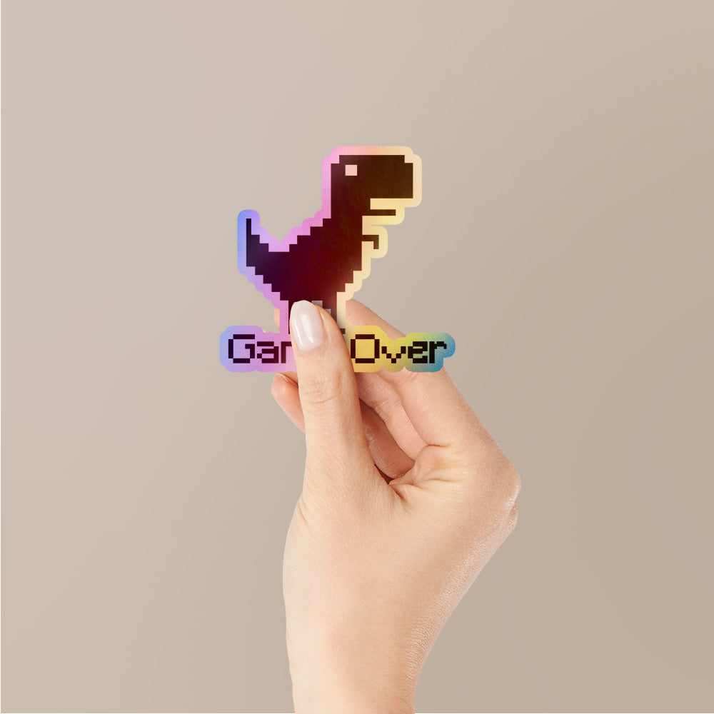 Game Over Holographic Stickers | STICK IT UP