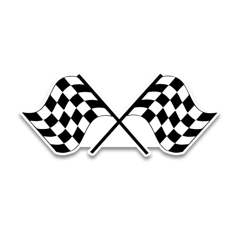 Racing Flag Bumper Sticker