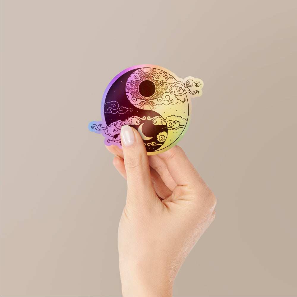 Yin Yang Holographic Stickers