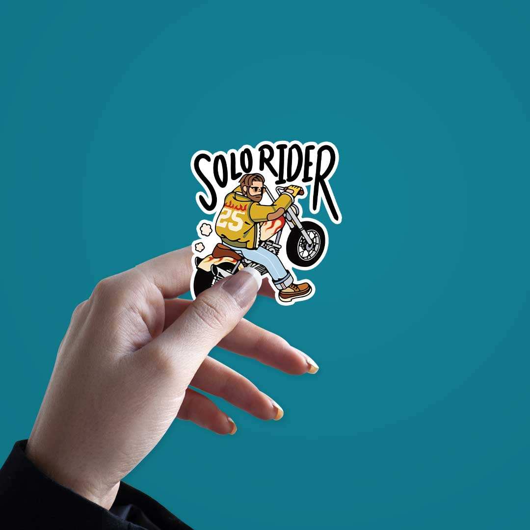 Solo Rider Sticker