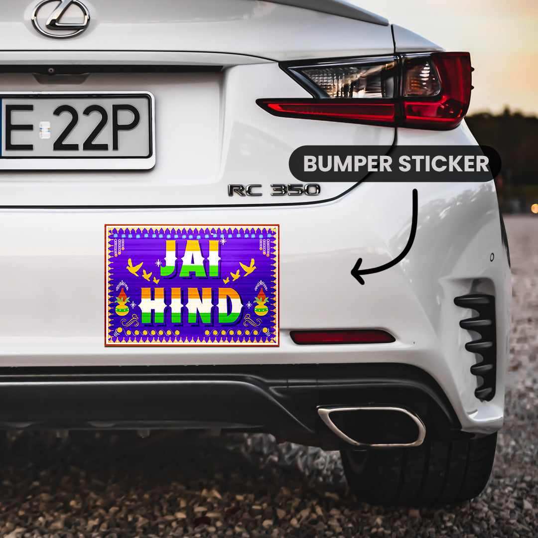 Jai Hind Bumper Sticker | STICK IT UP
