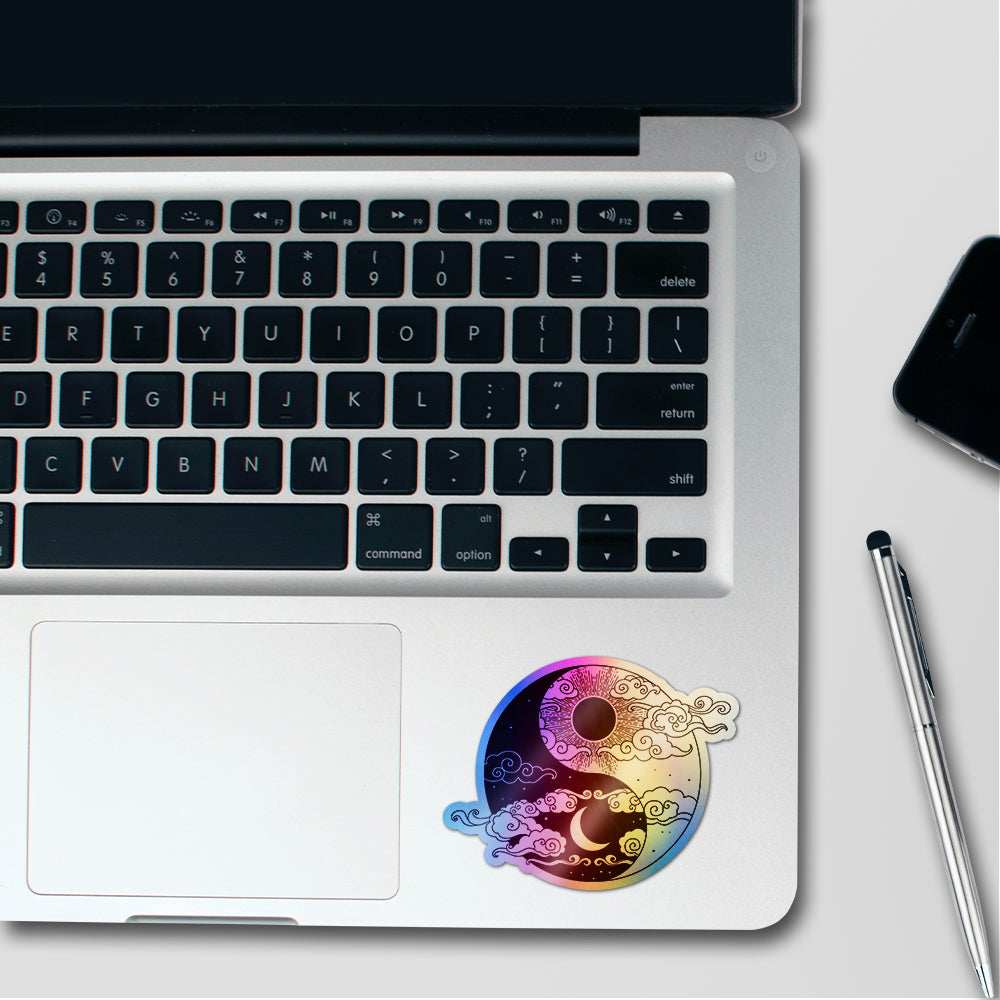 Yin Yang Holographic Stickers