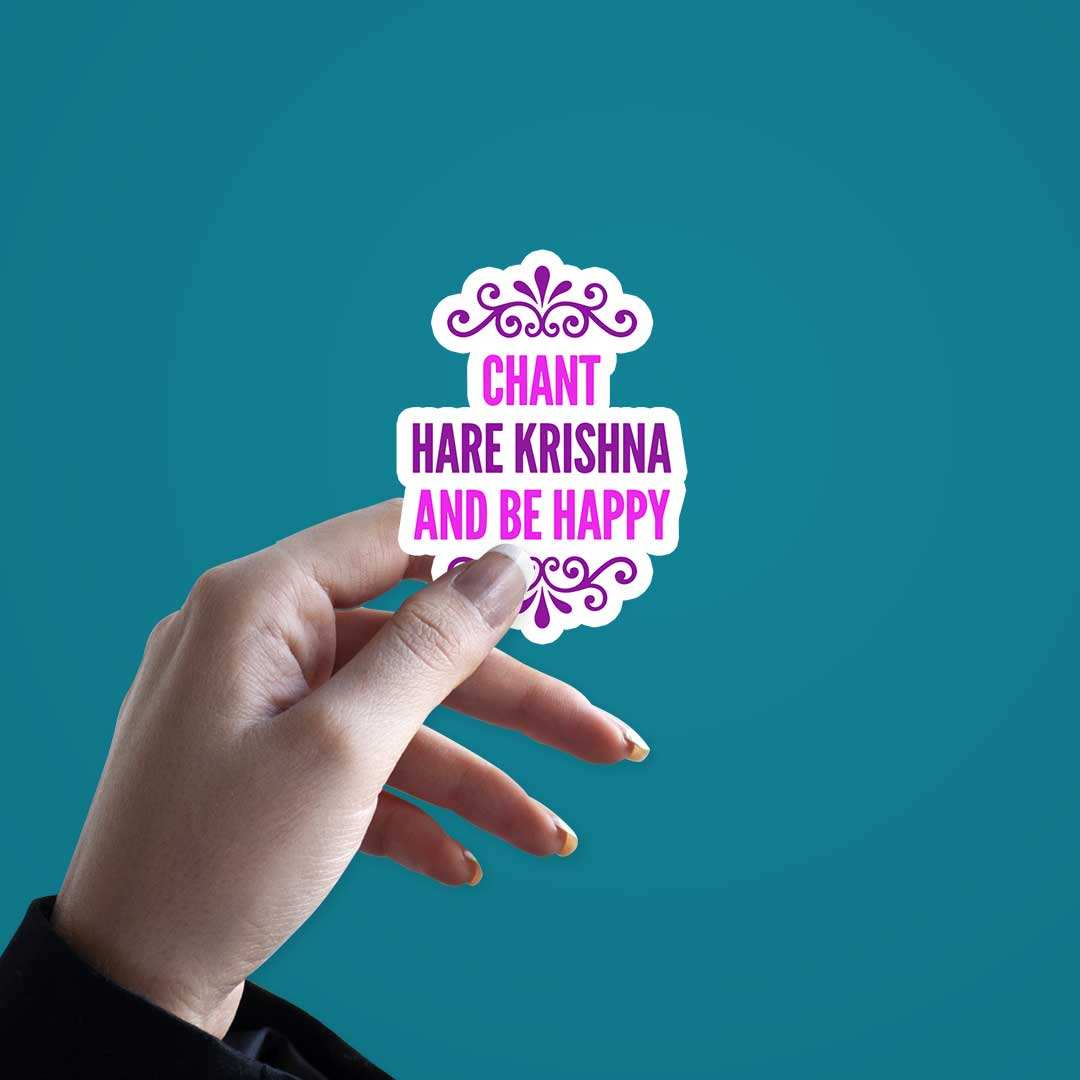 Chant Krishna And Be Happy Sticker