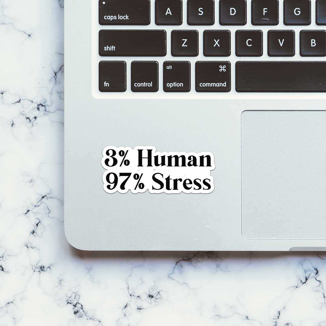 3 % Human Sticker