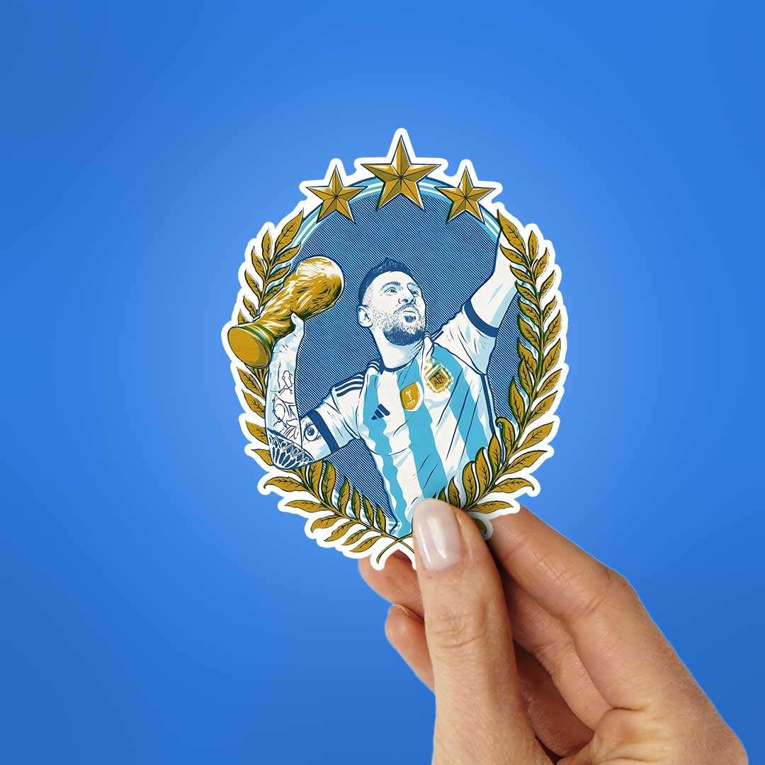 Messi Argentina Win Sticker