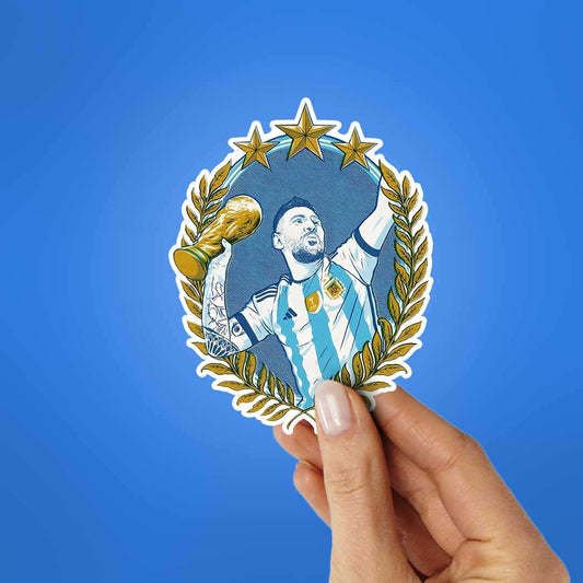 Messi Argentina Win Sticker