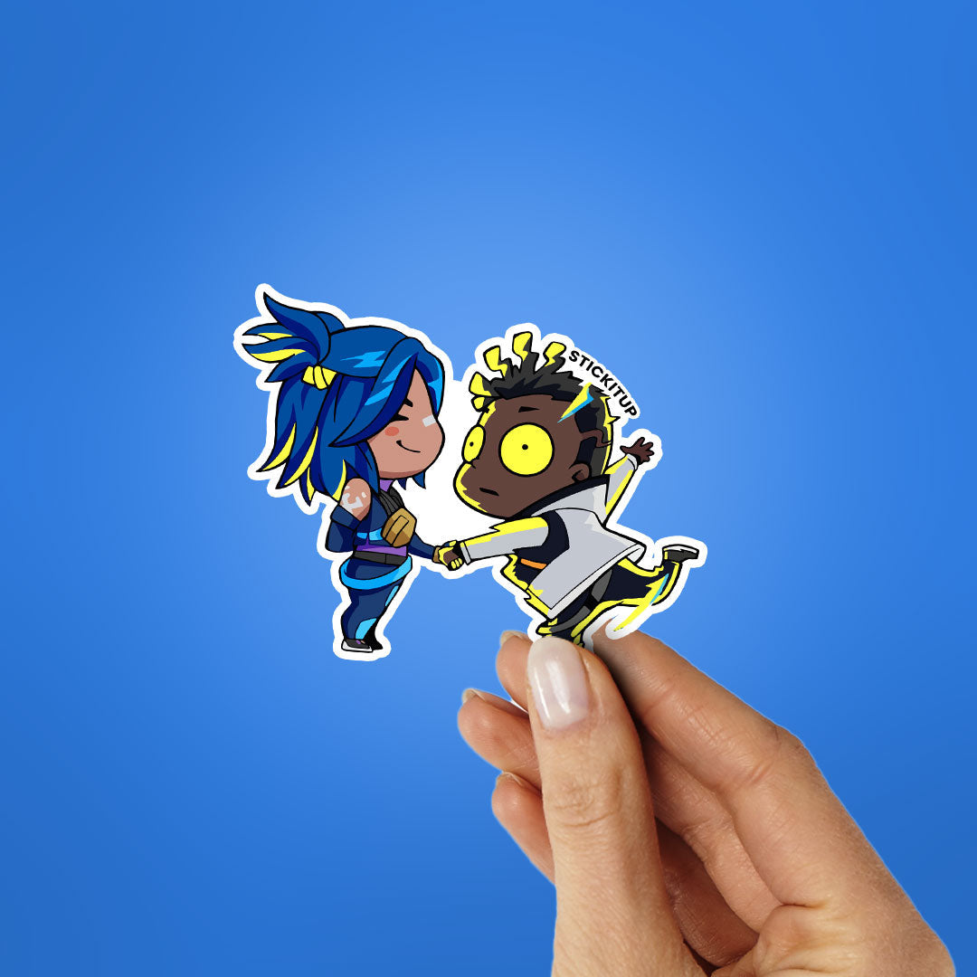 CHIBI JETT & NEON Sticker| STICK IT UP