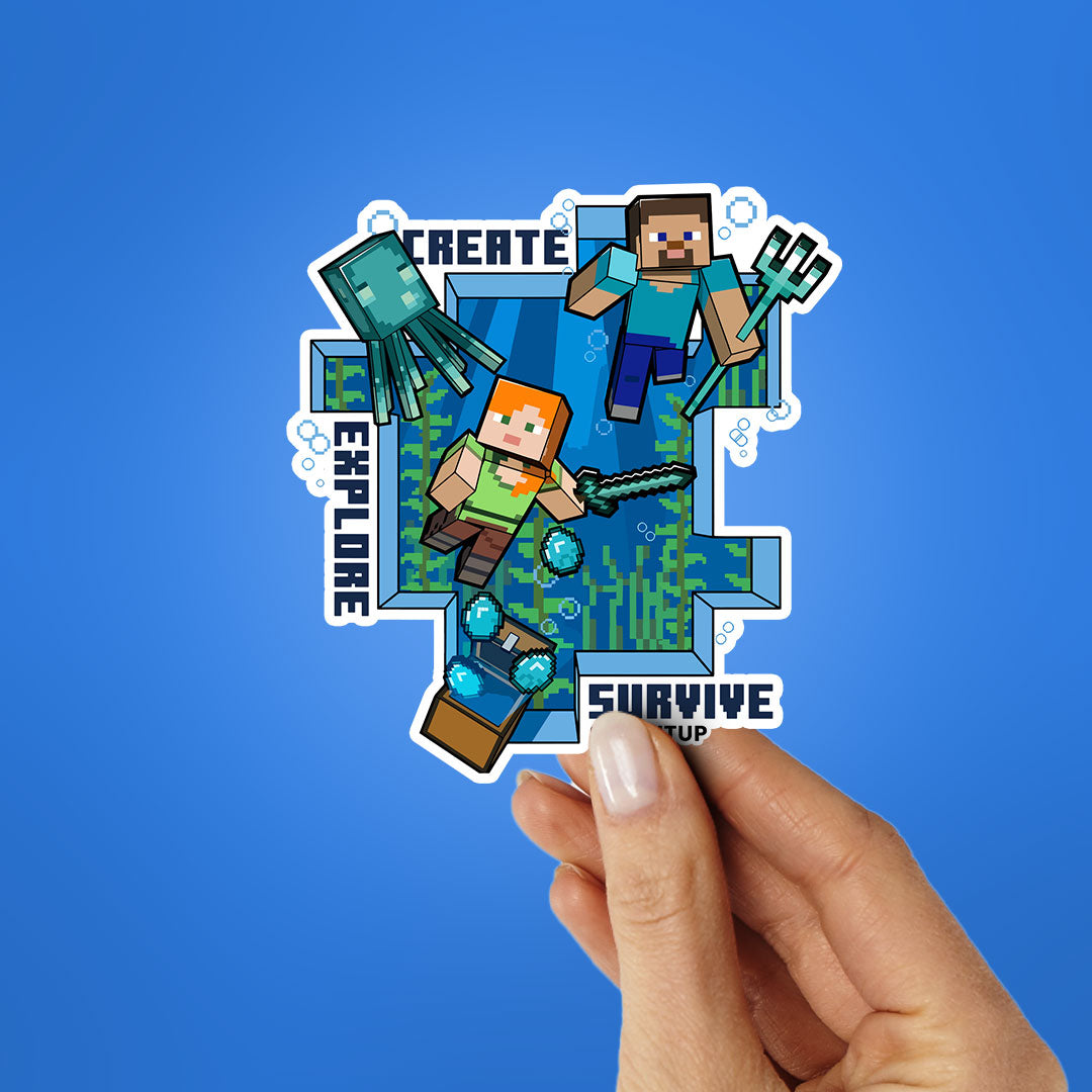 CREATE EXPLORE SURVIVE 0.1 Sticker| STICK IT UP