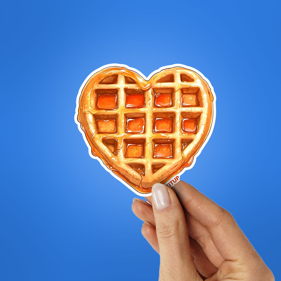 HEART SHAPED WAFFLE Sticker| STICK IT UP