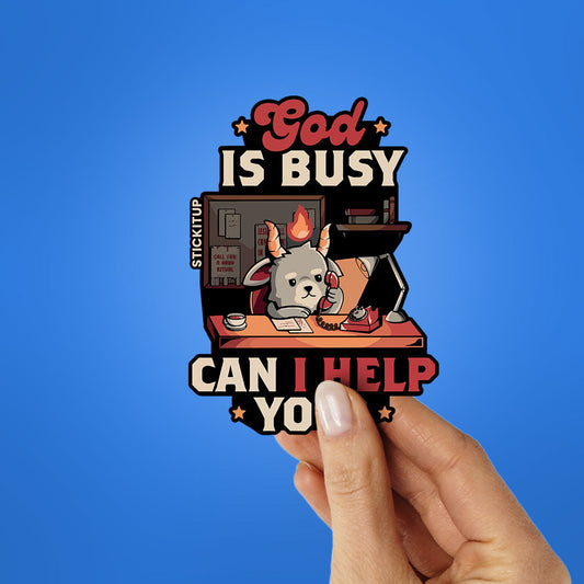 Can I Help You Sticker
