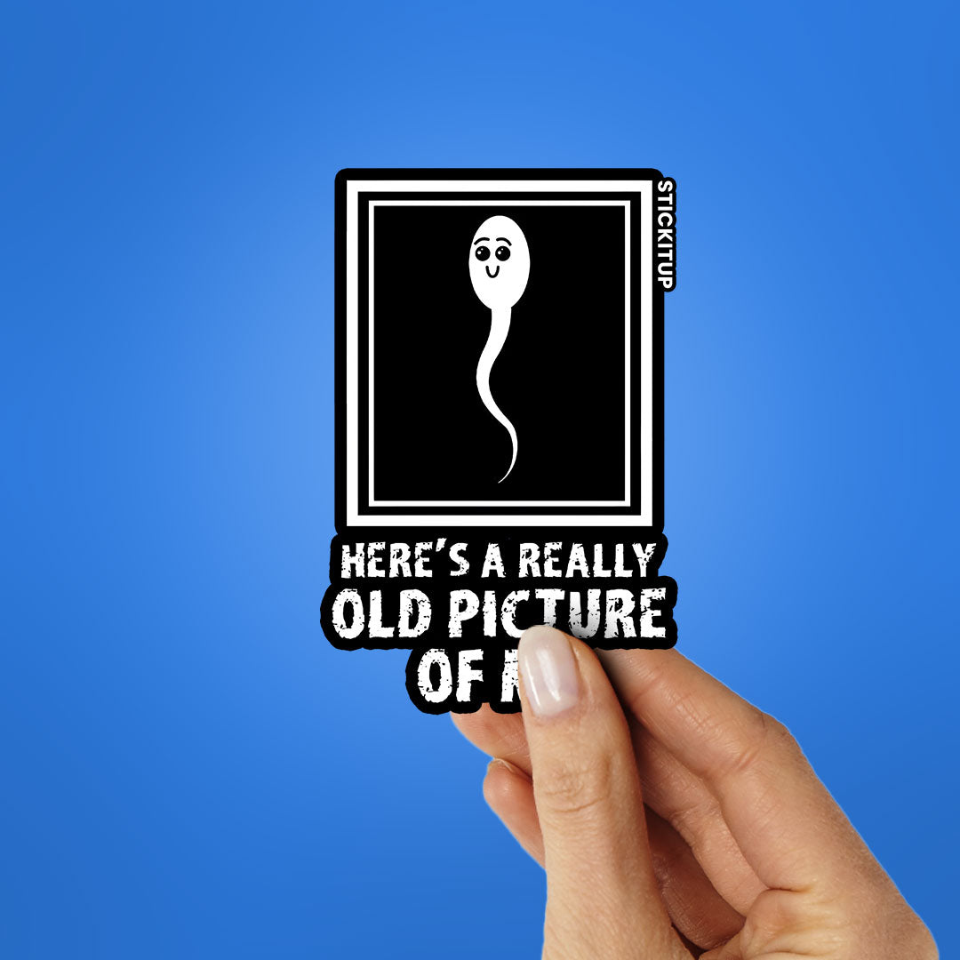 HERE'S A REALLY OLD PICTURE OF ME Sticker| STICK IT UP