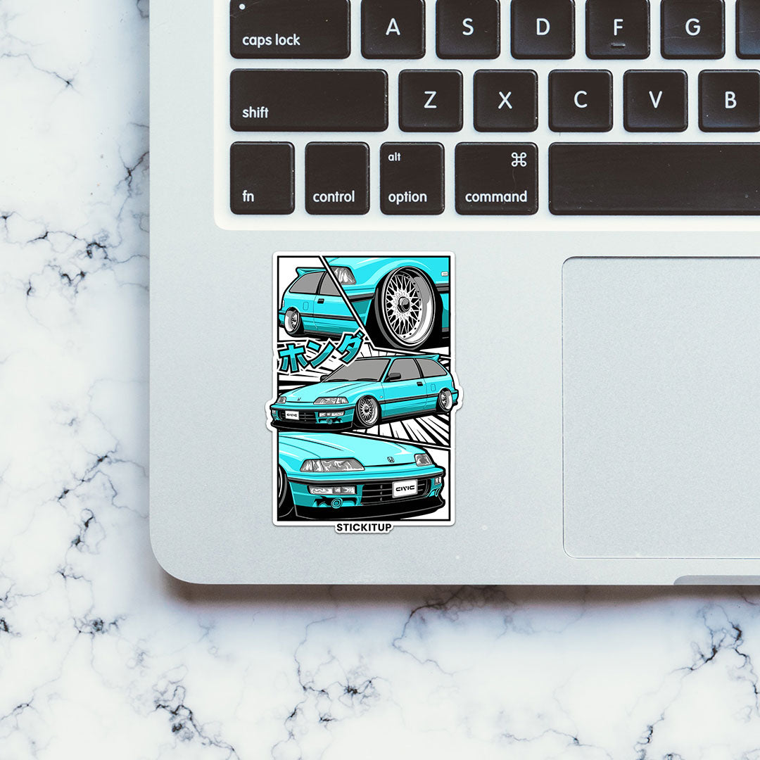 Civic Nouva Blue Sticker