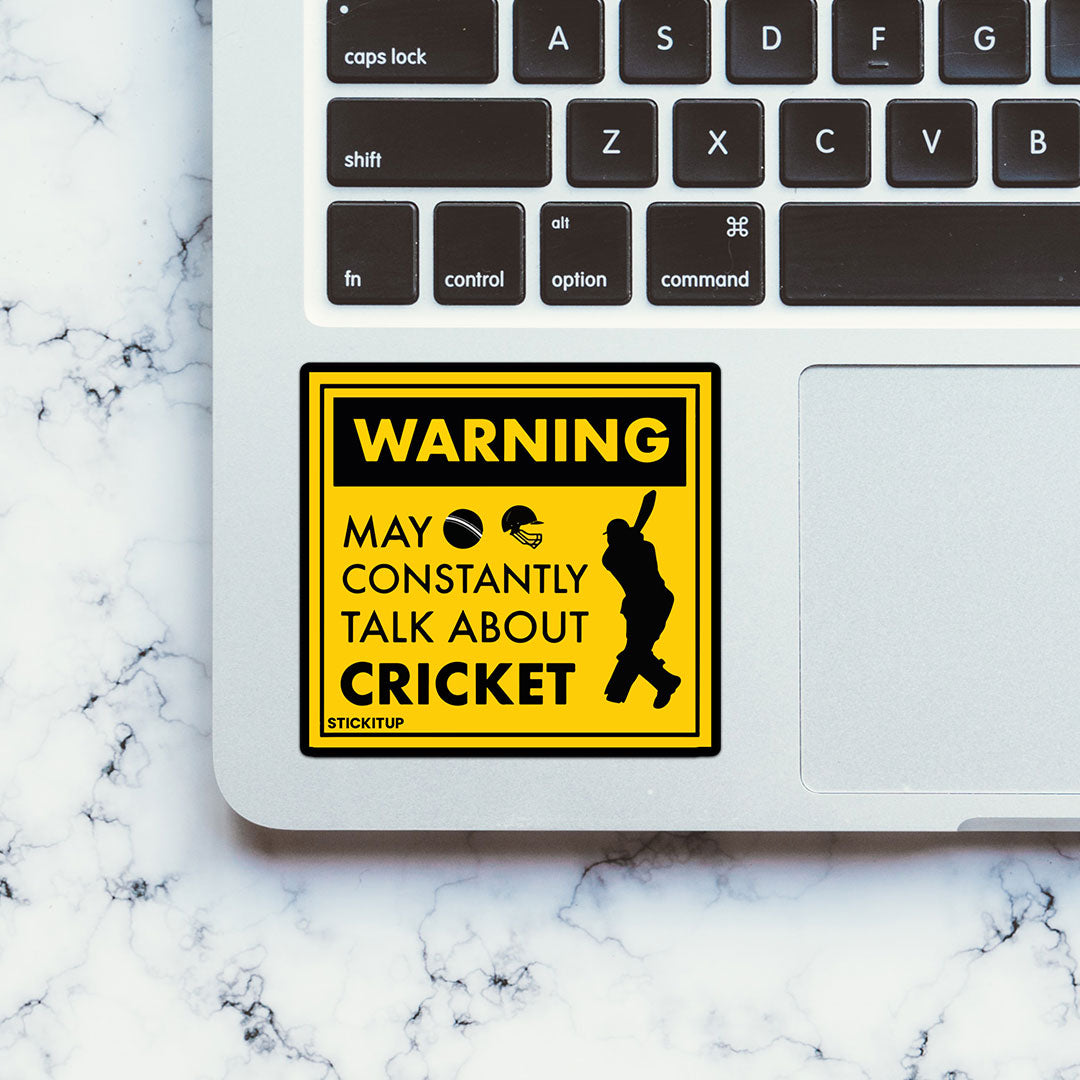 Warning Cricket Sticker