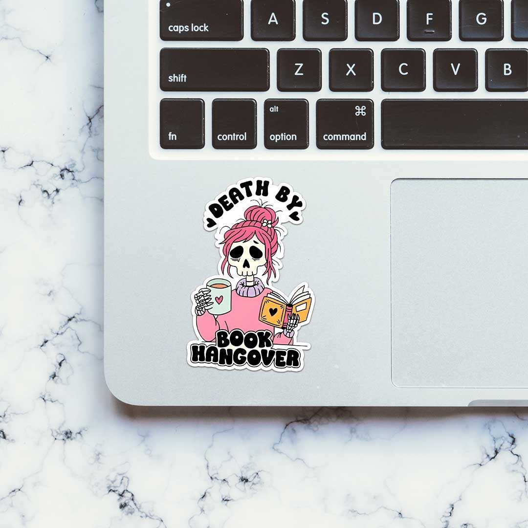 Death By Book Hangover Sticker