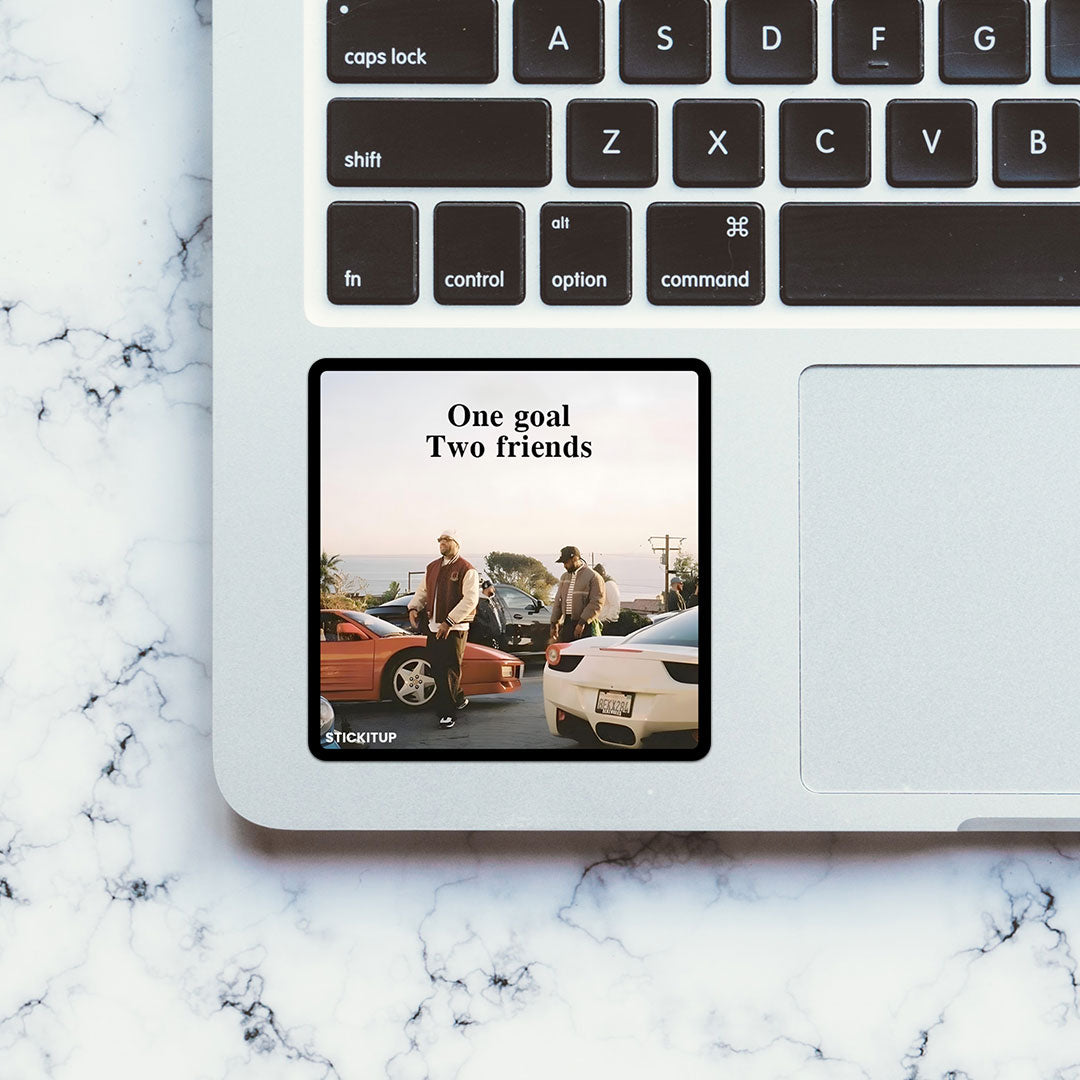 One goal Two friends Sticker