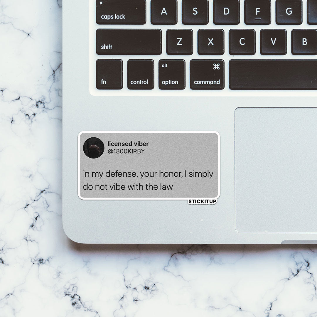 IN MY DEFENSE Sticker| STICK IT UP