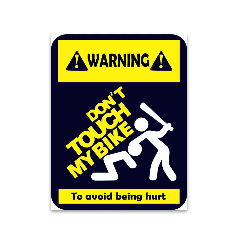 Don't Touch My Bike Reflective Sticker | STICK IT UP