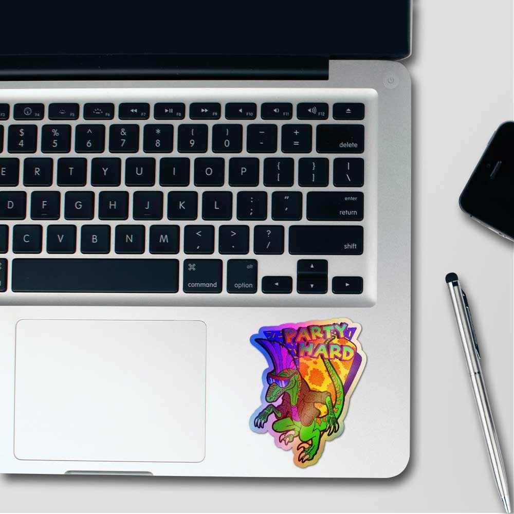 Party hard Holographic Stickers | STICK IT UP