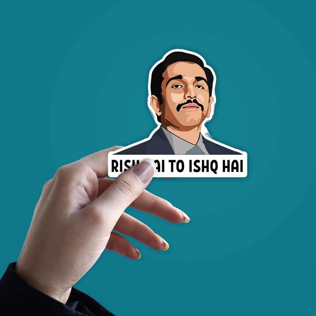 Risk hai to ishq hai Sticker | STICK IT UP