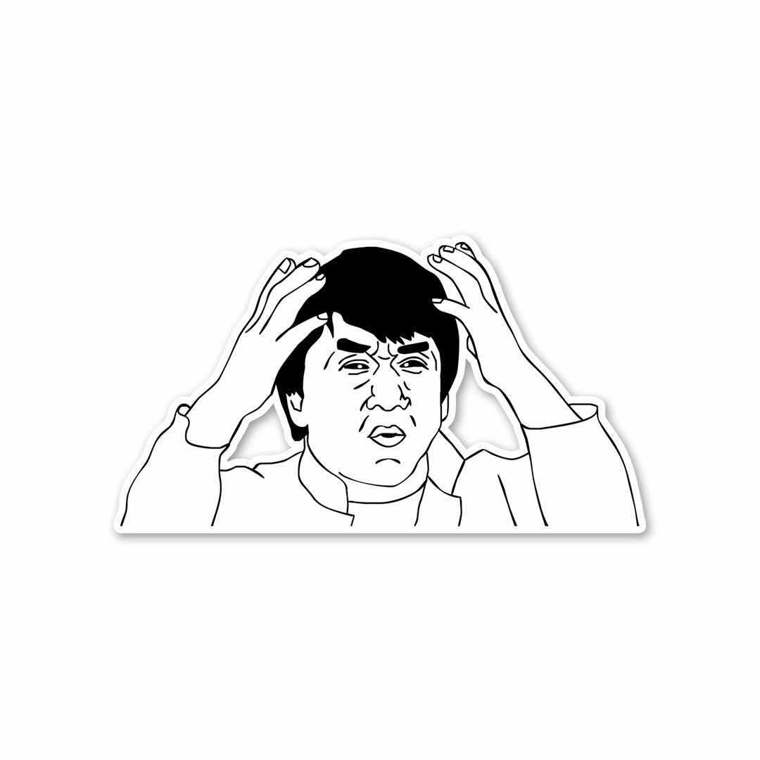 Jackie Chan Says What? Sticker | STICK IT UP