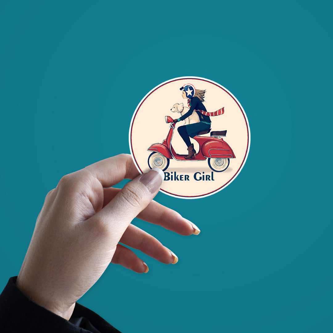 Biker Girl Sticker | STICK IT UP