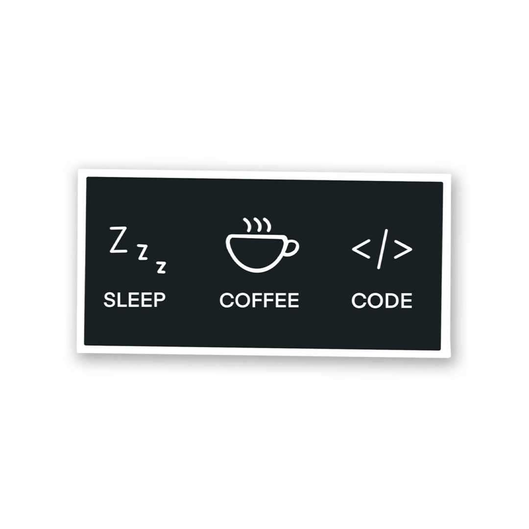 Sleep Coffee Code Sticker | STICK IT UP