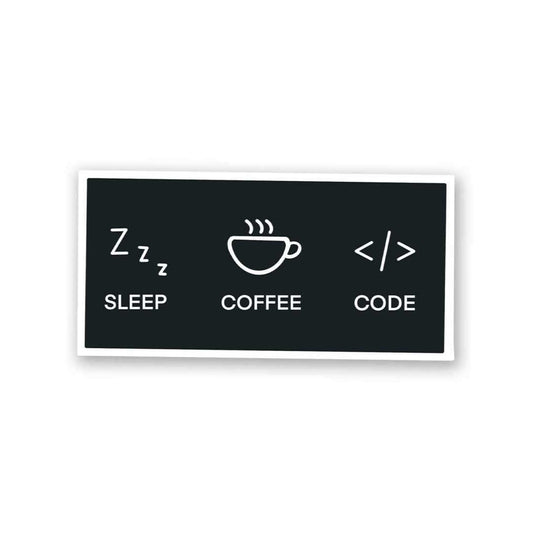 Sleep Coffee Code Sticker | STICK IT UP