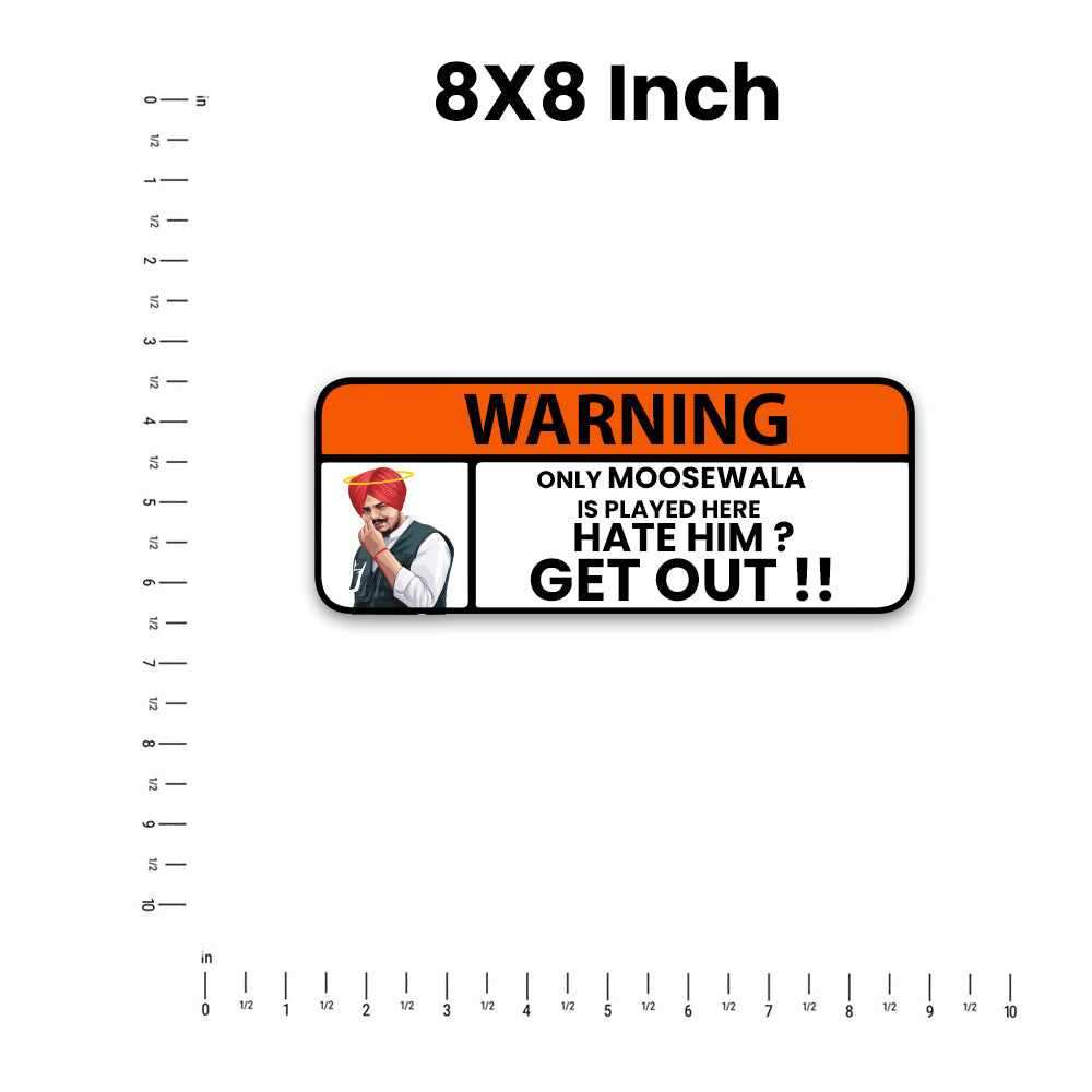 Sidhu Moosewala Warning Bumper Sticker | STICK IT UP