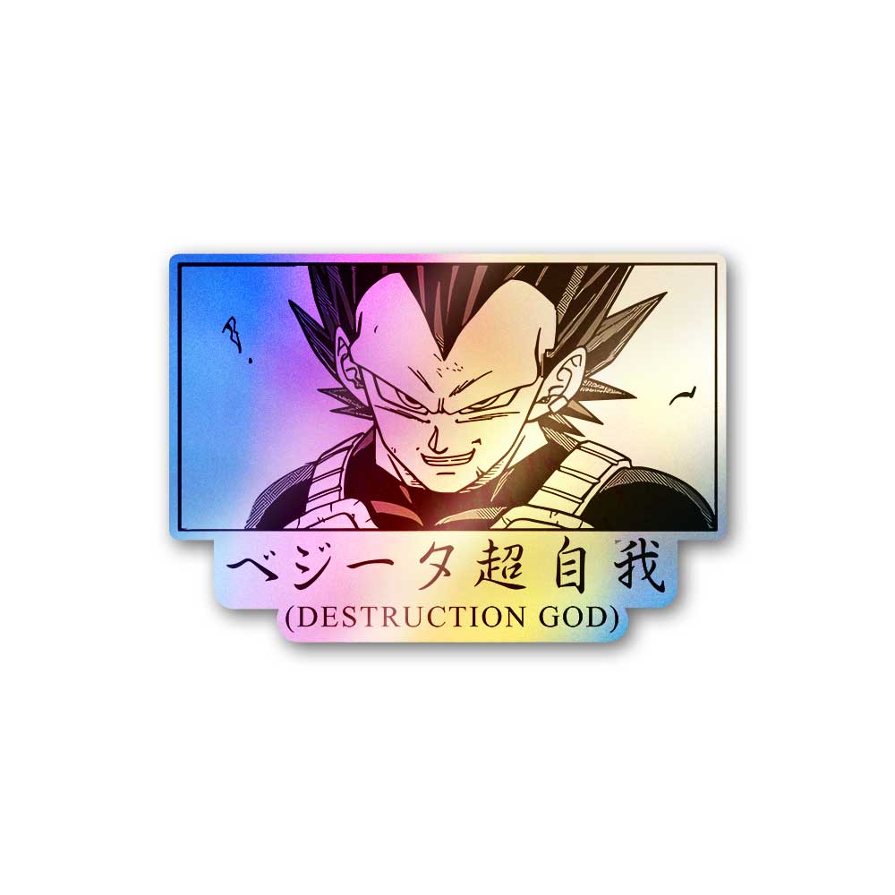 Vegeta Destruction God Holographic Sticker