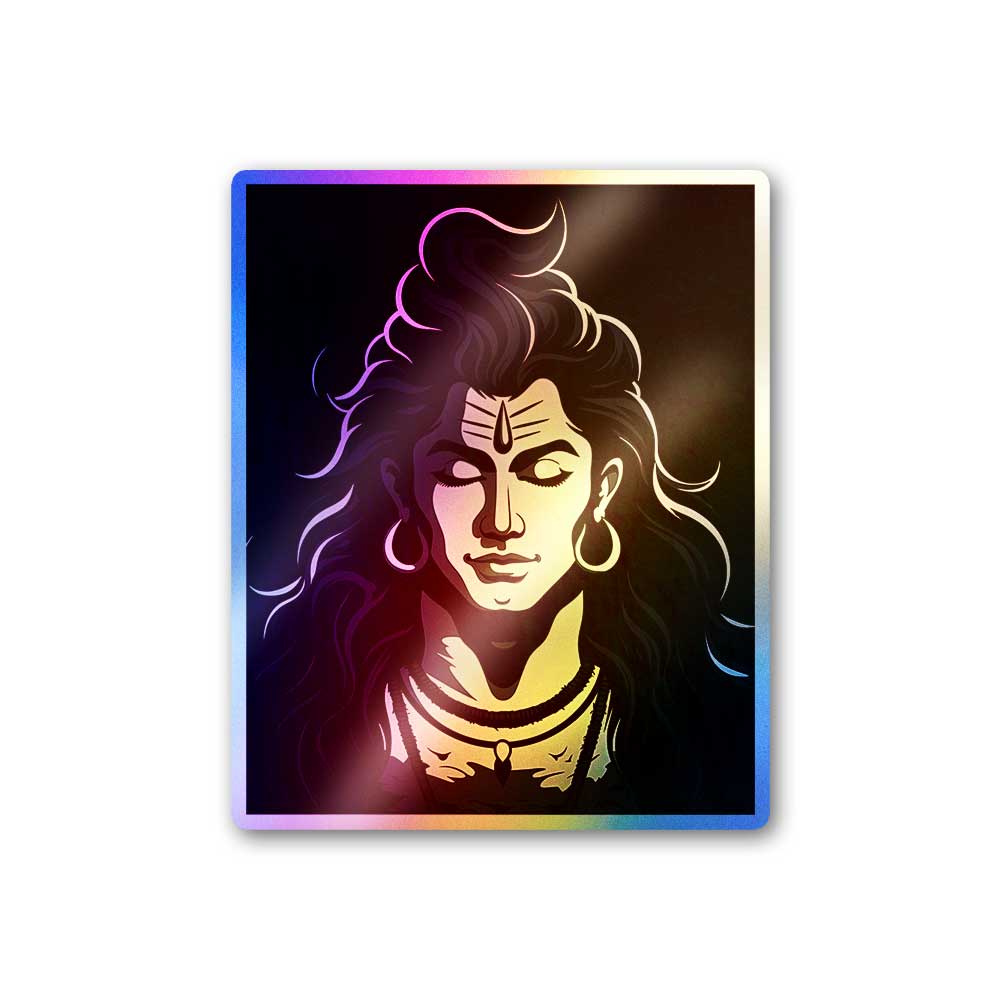 Mahadev Holographic Sticker