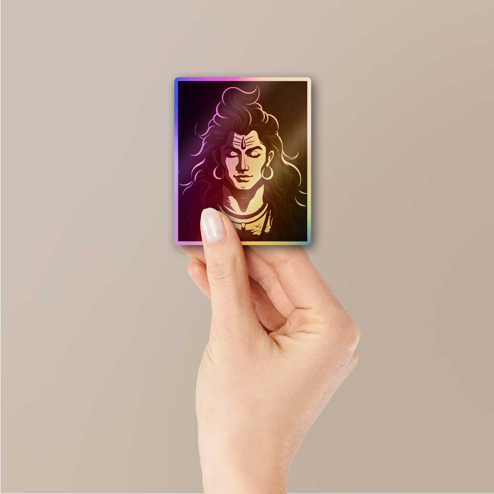 Mahadev Holographic Sticker