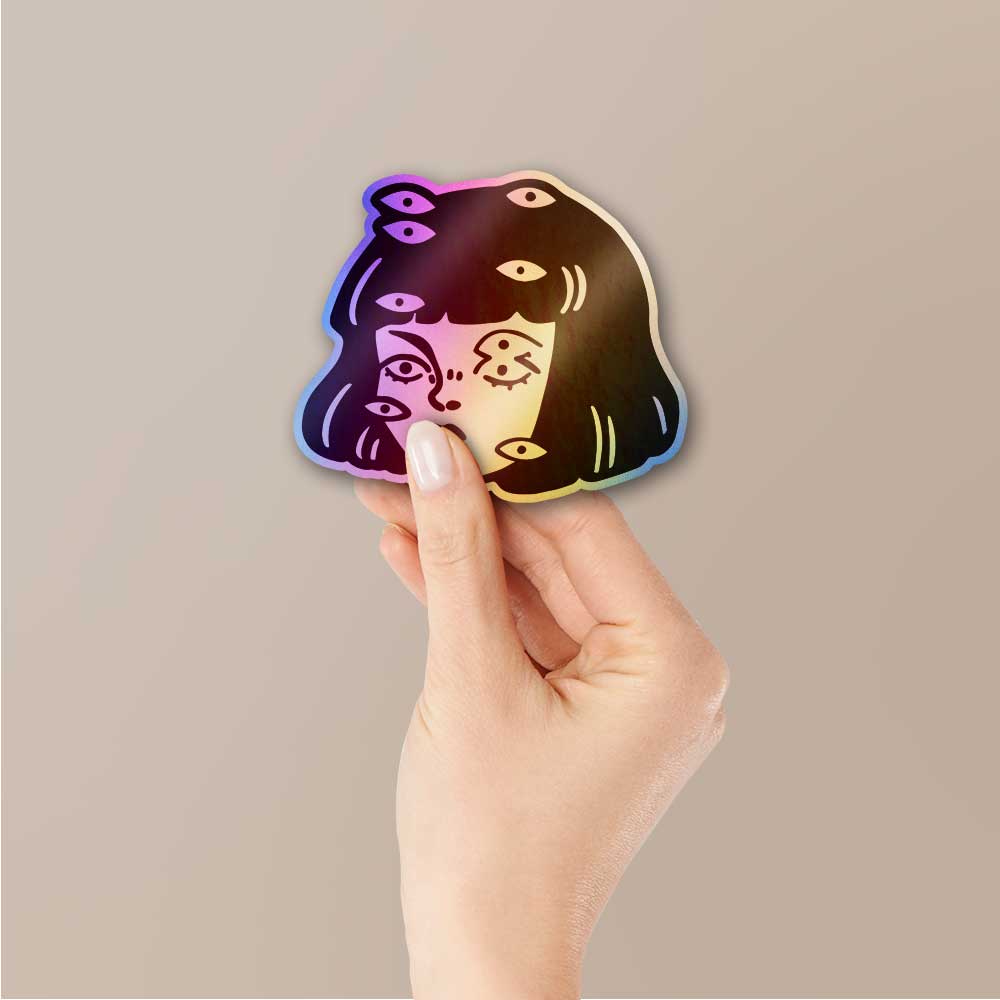 Watching You Holographic Sticker