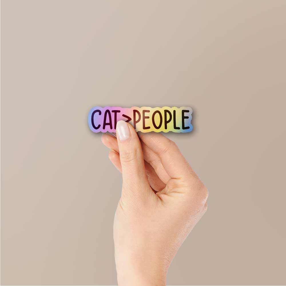 Cat.Pelople Holographic Sticker