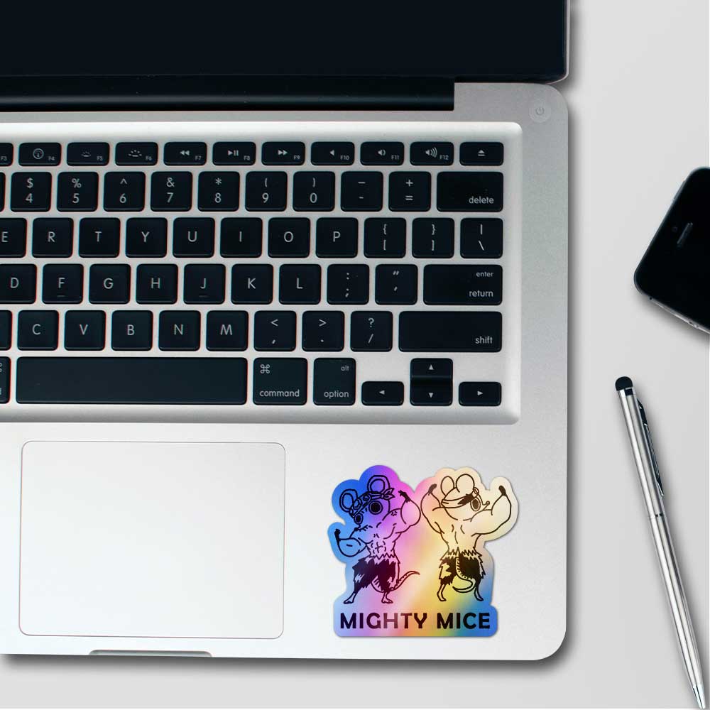 Mighty Mice Holographic Sticker