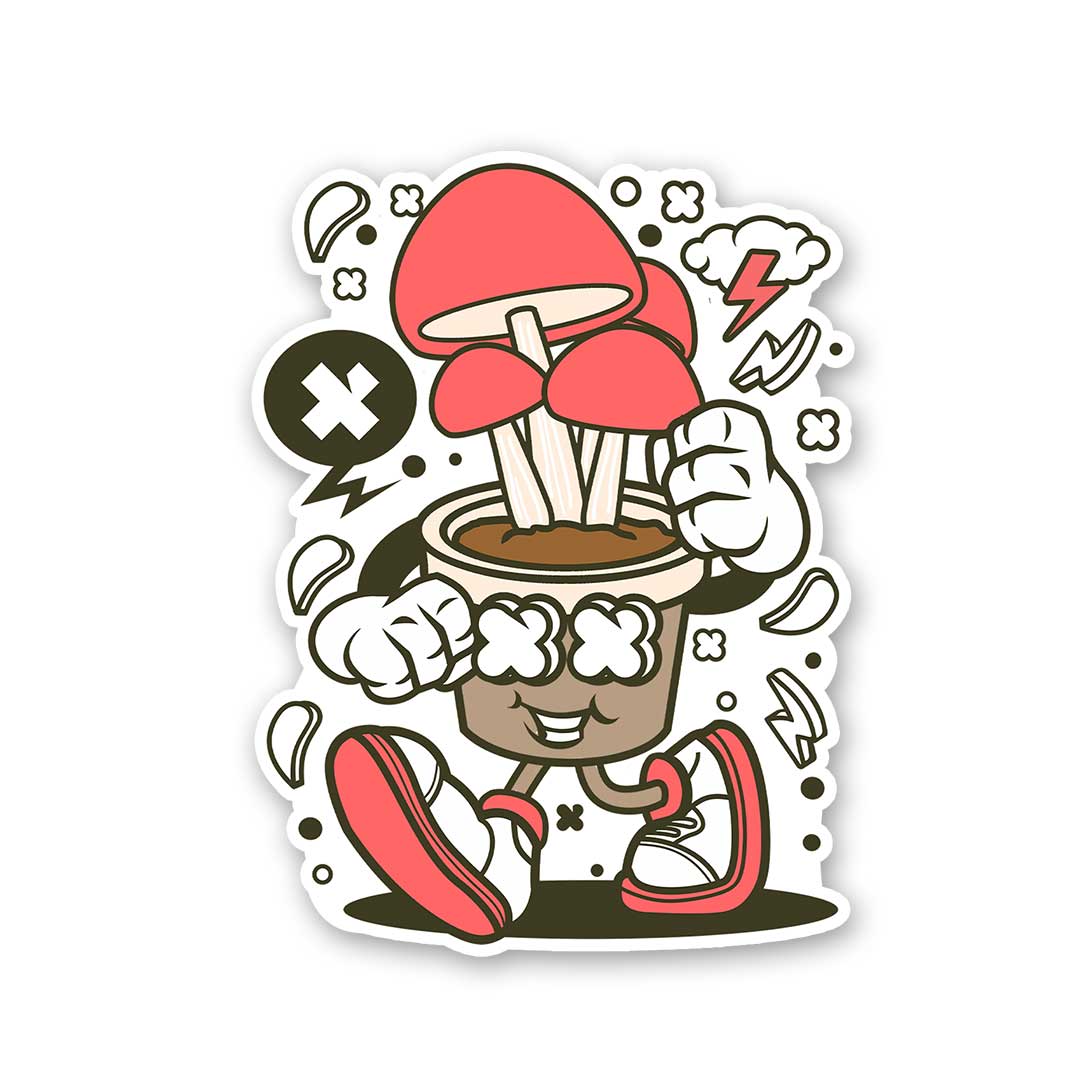 Walking Mushroom Sticker