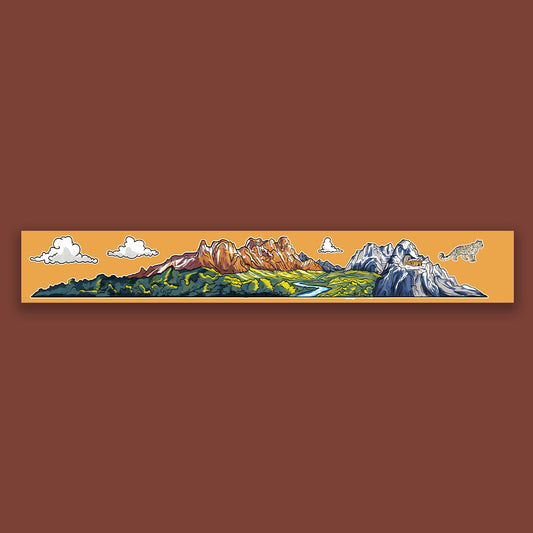 Into the mountains  Infinity Sticker