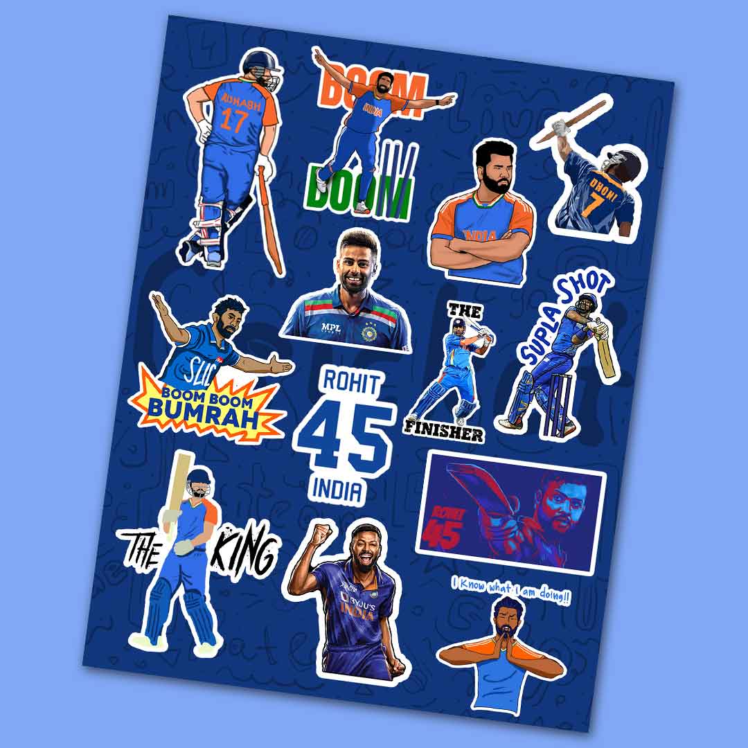 Team India Mini Sticker Sheet