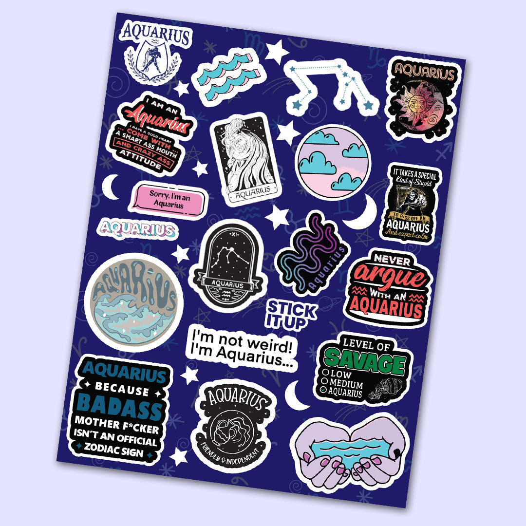 Aquarius Mini Stickers Sheet