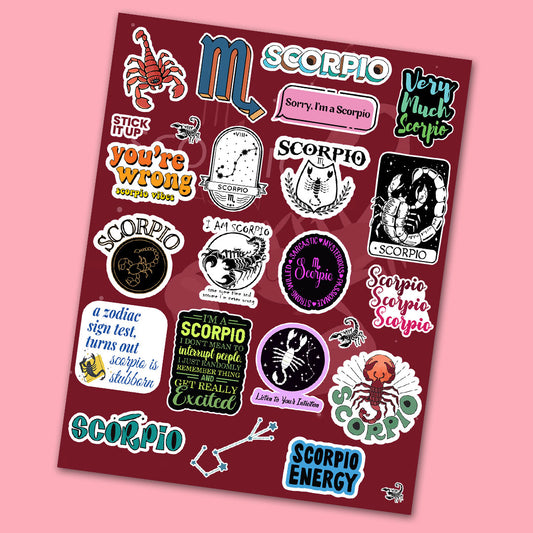 Scorpio Mini Sticker Sheet