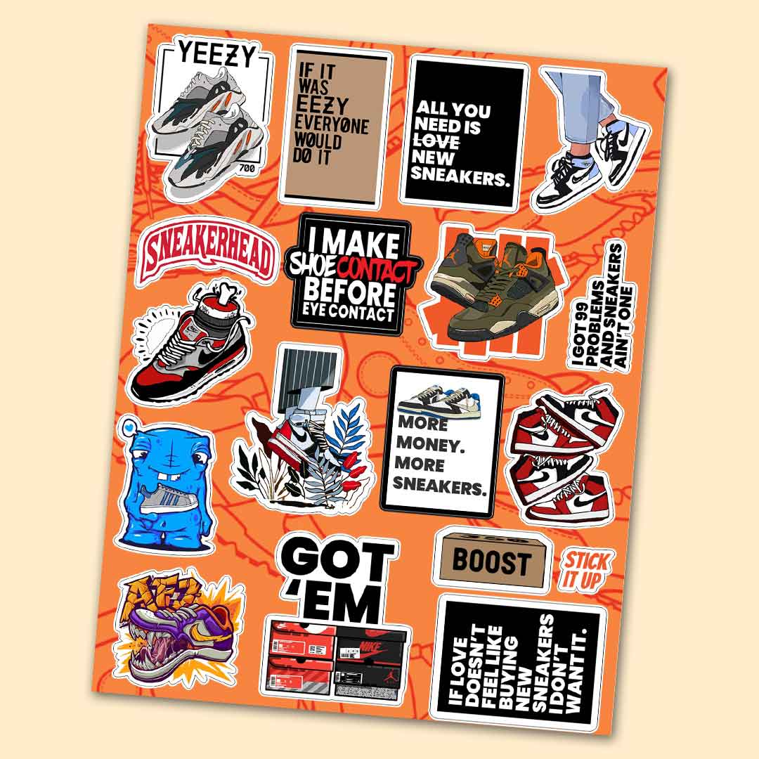 Sneaker Head Mini sticker sheet