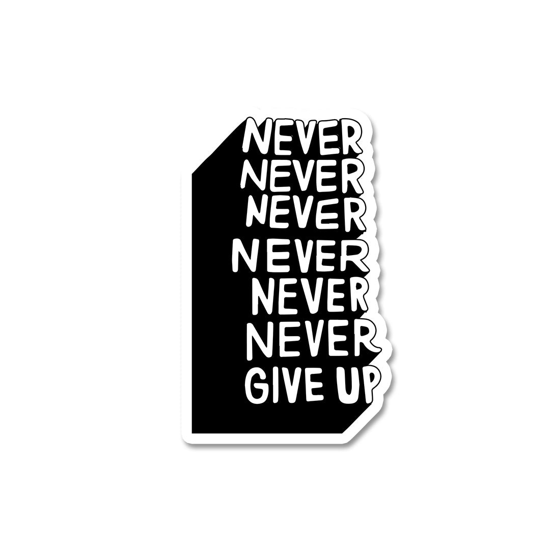 Never Give Up Sticker