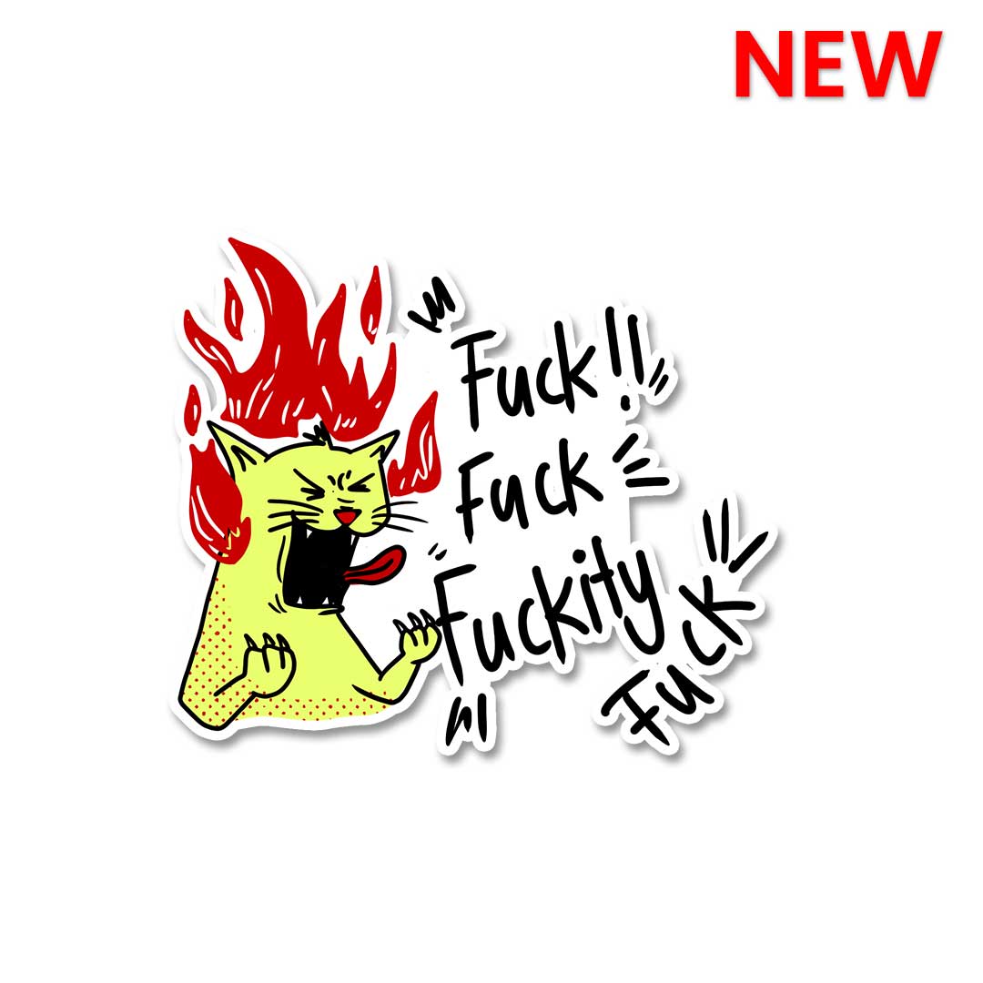 Angry Cat Sticker