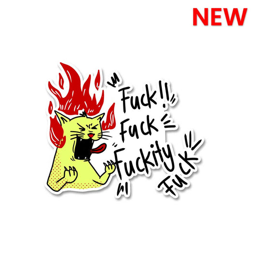 Angry Cat Sticker