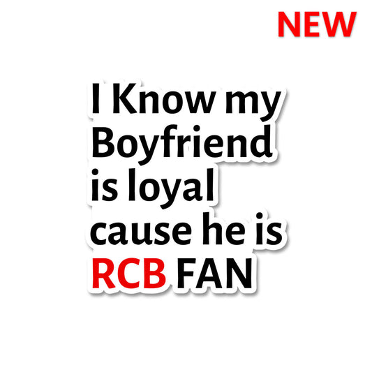 Boyfriend is Rcb Fan Sticker